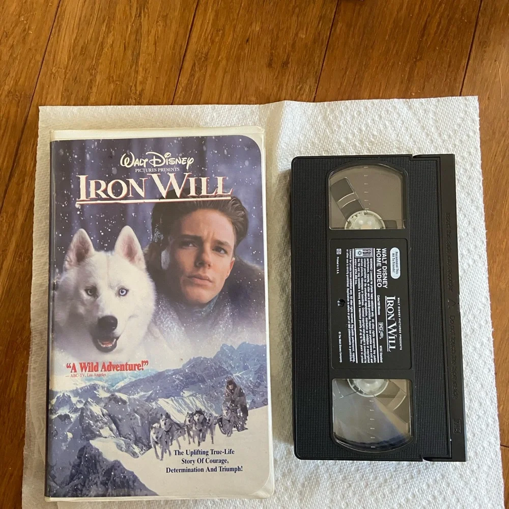 Disney Iron Will VHS with Blue and White Cover